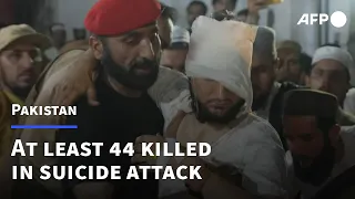 Suicide blast kills at least 44 at Pakistan political party gathering | AFP