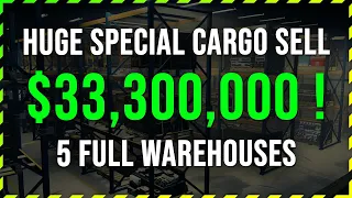 Selling 5 Large Special Cargo Warehouses SOLO WORTH $33,300,000 in GTA Online!