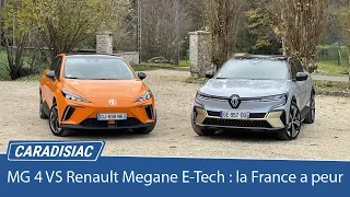 Comparatif - MG 4 VS Renault Mégane E-Tech : la France a peur !