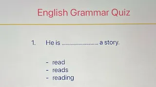 English Grammar Quiz | Correct Form of Verbs