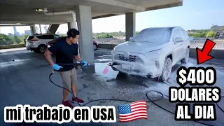 Asi me gano la vida en USA🇺🇸 Car Wash Movil 💦🚗 😮 My mobile Carwash Job in The USA🇺🇸