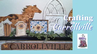 Crafting in Carrollville - Two Canvas Projects with Transfers, Stamps and Napkins
