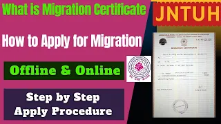How to apply for JNTUH migration Certificate||How to apply Migration certificate online & offline