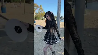 Eugenia Cooney Throwing A Frisbee At The Beach (10-5-23) #tiktok #shorts