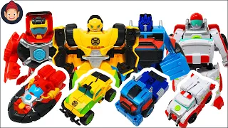 Transformers Rescue Bots Academy Toy Unboxing - Optimus Prime Bumblebee Medix Hot Shot