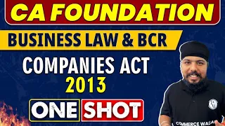 Companies Act 2013 in One Shot | CA Foundation | Law & BCR🔥