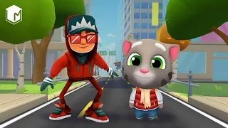 Talking Tom Gold Run vs Subway Surfers - Gameplay Walkthrough - Talking Tom vs Jake