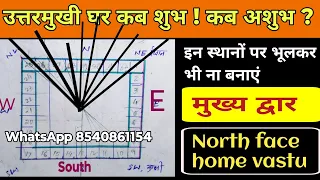 north facing house ।। उत्तर मुखी मकान शुभ या अशुभ ।। मुख्य द्वार वास्तु #knowledge #astrology