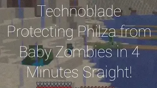 Technoblade Protecting Philza From Baby Zombies For 4 Minutes Straight! | Dream Smp Funny Moments