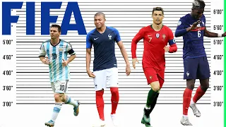 FIFA Football Players Height Size Comparison | Tallest Popular Soccer Players