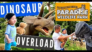 DINOSAUR PARK DAY OUT🦕🦖😱 | PARADISE WILDLIFE PARK 🐅🐧🦁