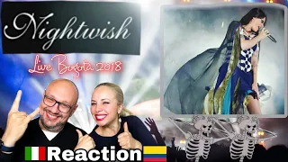 NIGHTWISH - Elvenjig & Elvenpath (LIVE IN BOGOTA) Reaction 🇮🇹Italian And 🇨🇴Colombian React
