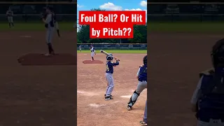 FOUL BALL? Or Was He Hit by the Pitch??