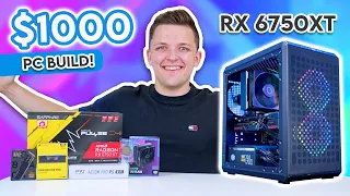 Budget $1000 Gaming PC Build 2023! 😄 [RX 6750XT Build Guide]
