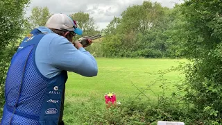 Ben Husthwaite with 97/100 at English Sporting, clay pigeon shooting lessons