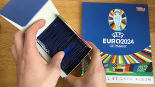 Topps UEFA Euro 2024 Official Collection ( Hardcover Album + Sticker ) UNBOXING / РАСПАКОВКА - 4K/60