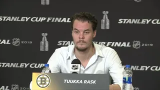 Tuukka Rask Is Pumped After Getting Only Two Questions At Press Conference