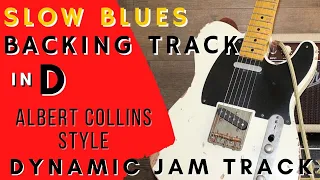 Blues backing track | Dynamic slow sexy blues Jam track in D | Albert Collins style