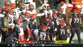 Browns & Bengals FIGHT After Hit on Joe Burrow