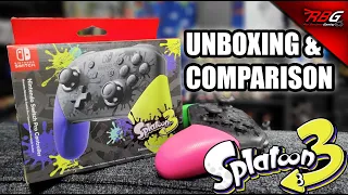 Splatoon 3 Switch Pro Controller Unboxing & Comparison - Red Bandana Gaming