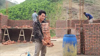 To build a bedroom, Canh helped with construction to reduce construction costs