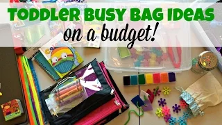 TODDLER BUSY BAG IDEAS (on a budget!)