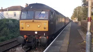 Class 47826 + 55009 'deltic' hauling the Capital Deltic Reprise passes Habrough