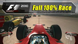 F1 2010 (PS3) - Driving Full 100% Race At Malaysia GP - Wheelcam (4K@60)