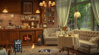 Relaxing Jazz Instrumental Music - Soft Jazz Music for Work, Happy Moods ☕ Cozy Coffee Shop Ambience
