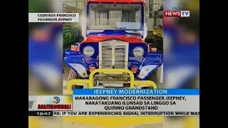 Makabagong Francisco passenger jeepney, nakatakdang ilunsad sa linggo sa Quirino Grandstand