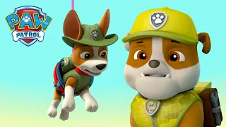 Jungle Rescue Pups save Tracker, Little Hairy the Monkey, and more! | PAW Patrol Cartoons for Kids