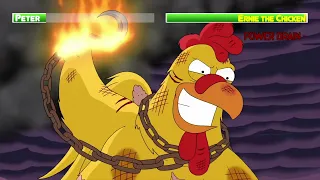 Peter vs Ernie the Chicken (Fight 4)...with healthbars