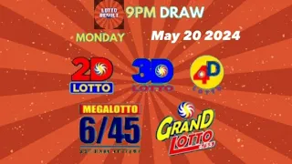 LOTTO RESULT | 9PM LOTTO DRAW | TODAY | MAY 20, 2024 [MONDAY] 2D | 3D | 4D | 6/45 | 6/55