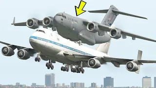 B747 NASA Pilot Got Promoted For This Incredible Landing While Carrying The C-17 Globemaster [XP11]