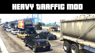 HEAVY TRAFFIC MOD & EPIC POLICE CHASE | GTA 5 PC Mods