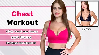 CHEST LIFT Workout 🔥 Get Lifted & Toned Breast Naturally at Home | Easy & Effective | No Equipment