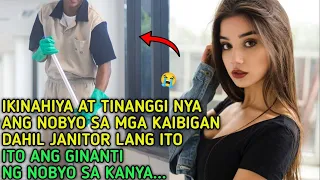 TINANGGI NYA ANG NOBYO SA HARAP NG MGA KAIBIGAN DAHIL JANITOR LANG ITO