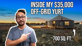 FULL TOUR OF MY $35,000 OFF-GRID LUXURY YURT | A look inside my glamping operation