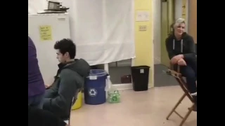 Isaiah serenading Matt during S2Ep10 filming.