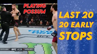 20 Seconds of 20 FAMOUSLY EARLY STOPPAGES from UFC/MMA