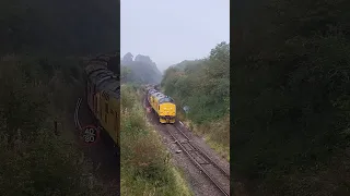 97 & 37 Enter Talerddig Loop (Cambrian Timber) #railfreight #train #timber #railway #railways