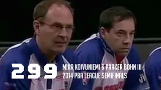 PBA Nearly Perfect | Mika Koivuniemi & Parker Bohn III Bowl 299 in 2014 PBA League Doubles