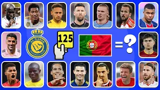 Guess the football players by their song, club, yellow cards and country.Ronaldo, Messi, Mbappe,