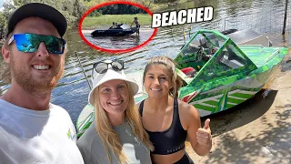 GATOR SEASON!!! Supercharged Mini Jet Boating an Alligator Infested River With Hailie Deegan!