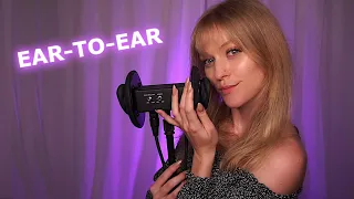 ASMR Ear-To-Ear Breathing, Cheek Cupping, Brushing, Mouthy Sounds, Tongue Clicks, Ear Massage... ♡