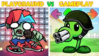 FNF Character Test | Gameplay VS Playground | Plants vs. Rappers Gatling Zombie BoyFriend