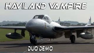 Great Planes :  Havilland Vampire  Duo Demo Duxford 2011 en Single Koksijde 2005 HD