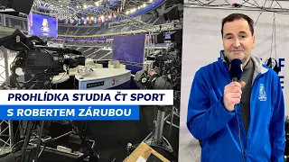 Prohlídka studia ČT sport na MS v hokeji s Robertem Zárubou