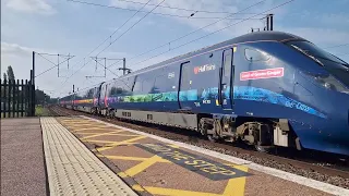 Fast passing trains at Potters Bar London