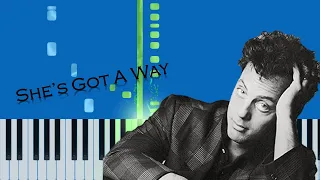 Billy Joel - She's Got A Way (Slow Easy) Piano Synthesia Tutorial